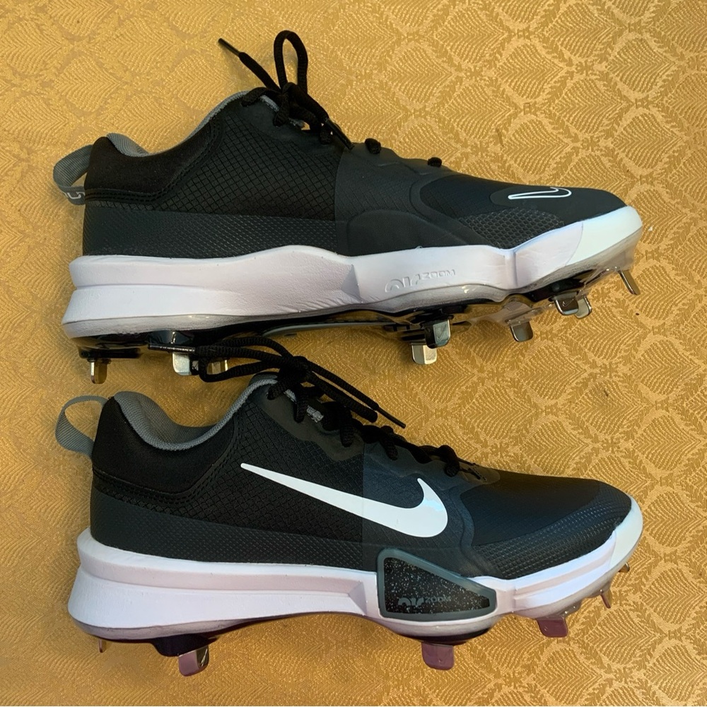 Men Nike Force Zoom Trout 9‎ Baseball Cleats Black White FB2907-001 Men's Size 7